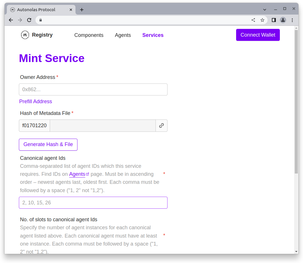 Mint service screenshot